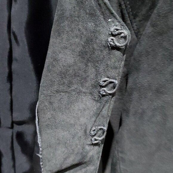 DOUBLE D RANCH BLACK SUEDE LEATHER BLAZER JACKET TURQUOISE  SIZE LARGE C… - Picture 8 of 12